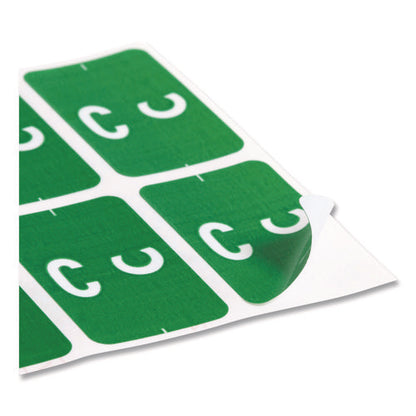 Alphaz Color-coded Second Letter Alphabetical Labels, C, 1 X 1.63, Dark Green, 10/sheet, 10 Sheets/pack