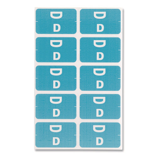 Alphaz Color-coded Second Letter Alphabetical Labels, D, 1 X 1.63, Light Blue, 10/sheet, 10 Sheets/pack