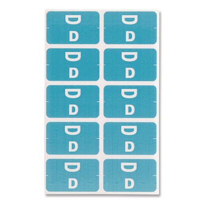 Alphaz Color-coded Second Letter Alphabetical Labels, D, 1 X 1.63, Light Blue, 10/sheet, 10 Sheets/pack