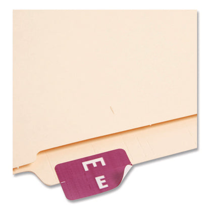 Alphaz Color-coded Second Letter Alphabetical Labels, E, 1 X 1.63, Purple, 10/sheet, 10 Sheets/pack