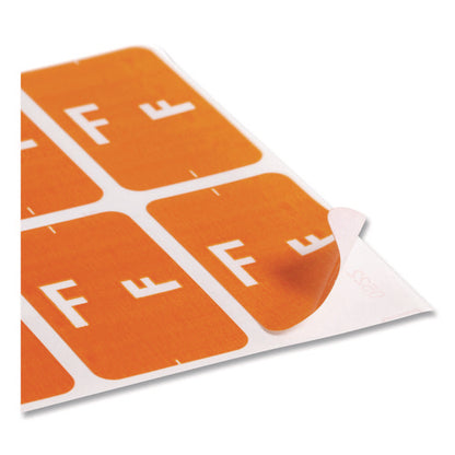 Alphaz Color-coded Second Letter Alphabetical Labels, F, 1 X 1.63, Orange, 10/sheet, 10 Sheets/pack