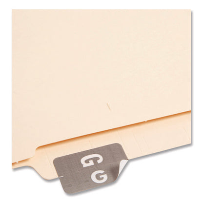 Alphaz Color-coded Second Letter Alphabetical Labels, G, 1 X 1.63, Gray, 10/sheet, 10 Sheets/pack