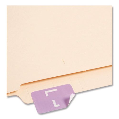 Alphaz Color-coded Second Letter Alphabetical Labels, L, 1 X 1.63, Lavender, 10/sheet, 10 Sheets/pack