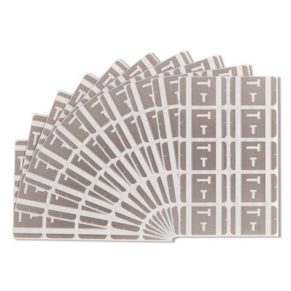 Alphaz Color-coded Second Letter Alphabetical Labels, T, 1 X 1.63, Gray, 10/sheet, 10 Sheets/pack