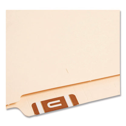 Alphaz Color-coded Second Letter Alphabetical Labels, U, 1 X 1.63, Dark Brown, 10/sheet, 10 Sheets/pack