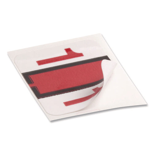Numerical End Tab File Folder Labels, 1, 1 X 1.25, White, 500/roll