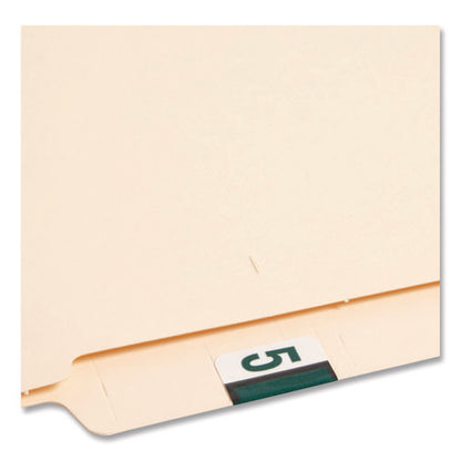 Numerical End Tab File Folder Labels, 5, 1 X 1.25, White, 500/roll