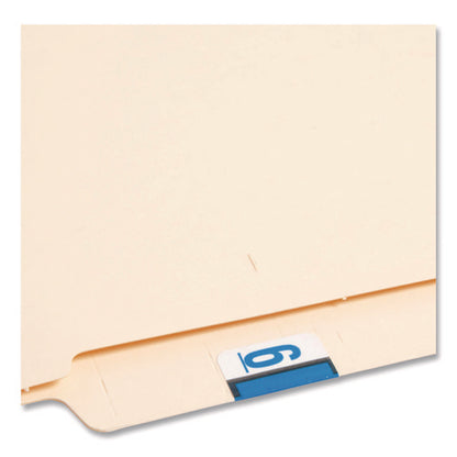 Numerical End Tab File Folder Labels, 6, 1 X 1.25, White, 500/roll