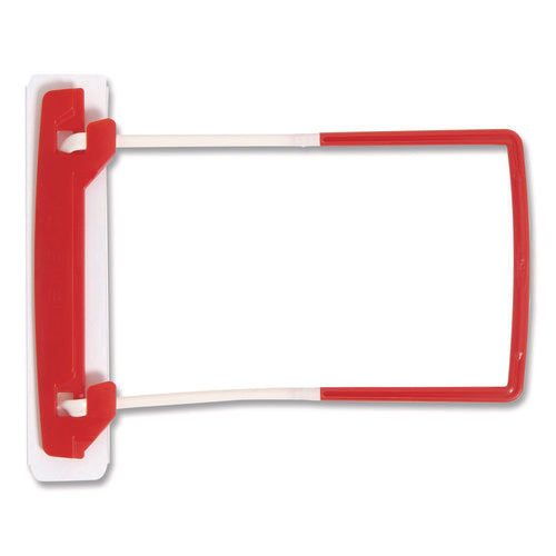 U-clip Bonded Fasteners, 2" Capacity, 2.75" Center To Center, Red/white, 100/box