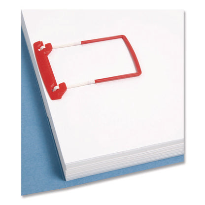 U-clip Bonded Fasteners, 2" Capacity, 2.75" Center To Center, Red/white, 100/box