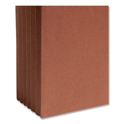 Redrope End Tab Wallets, 5.25" Expansion, 1 Section, Elastic Cord Closure, Straight Tabs, Letter Size, Redrope, 10/box