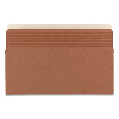 Easy Grip Pockets, 3.5" Expansion, Legal Size, Redrope, 25/box