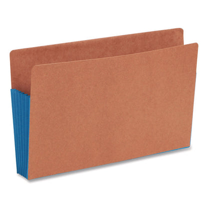 Redrope Drop-front End Tab File Pockets, Fully Lined 6.5" High Gussets, 5.25" Expansion, Legal Size, Redrope/blue, 10/box