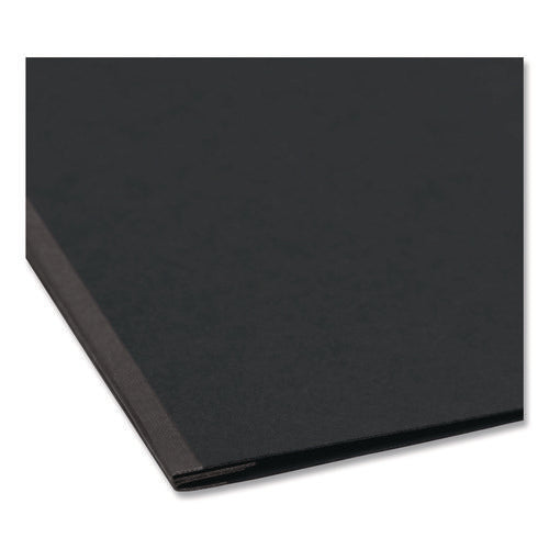 Prong Fastener Premium Pressboard Report Cover, Two-piece Prong Fastener, 2" Capacity,  8.5 X 11, Black/black
