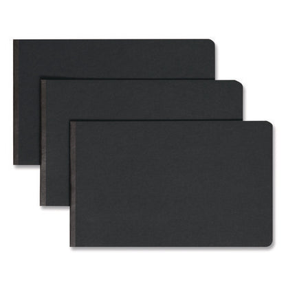 Prong Fastener Premium Pressboard Report Cover, Two-piece Prong Fastener, 3" Capacity, 8.5 X 14, Black/black