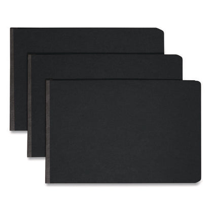 Prong Fastener Premium Pressboard Report Cover, Two-piece Prong Fastener, 3" Capacity, 11 X 17, Black/black