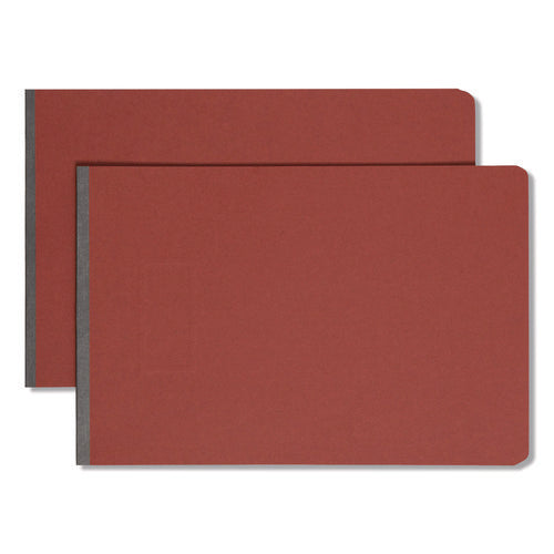 Prong Fastener Pressboard Report Cover, Two-piece Prong Fastener, 3" Capacity, 11 X 17, Red/red