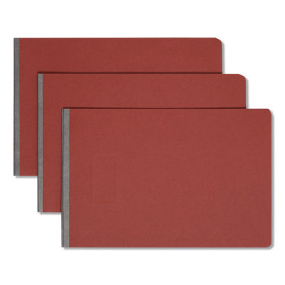 Prong Fastener Premium Pressboard Report Cover, Two-piece Prong Fastener, 3" Capacity, 11 X 17, Red/red