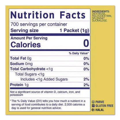 No Calorie Sweetener, 0.04 Oz Packet, 400/box, 5 Boxes/carton
