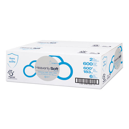 Heavenly Soft Special Center Pull Towel, 2-ply, 7.6 X 12, White, 600 Sheets/roll, 6 Rolls/carton