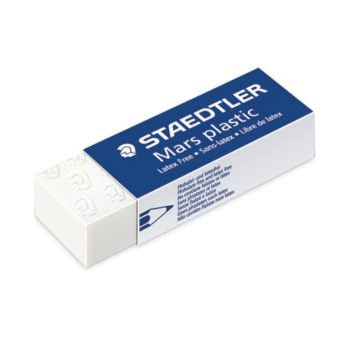 Mars Eraser, For Pencil/ink Marks, Rectangular Block, Large, White, 20/box