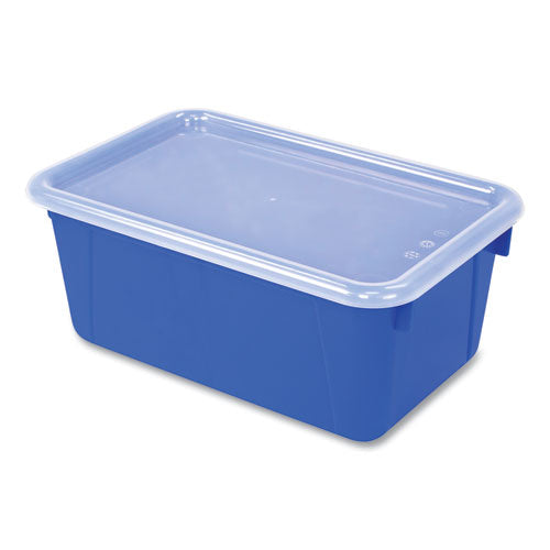 Cubby Bin With Lid, 2 Gal, 8.2 X 12.5 X 11.5, Assorted Colors, 5/pack