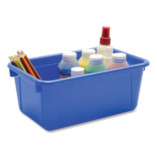 Cubby Bin With Lid, 2 Gal, 8.2 X 12.5 X 11.5, Assorted Colors, 5/pack