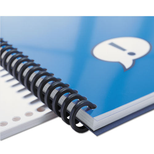 Proclick Easy Edit Spines For 11 X 8.5 Documents, 32 Rings, 0.5" (85-sheet) Capacity, Black, 25/pack