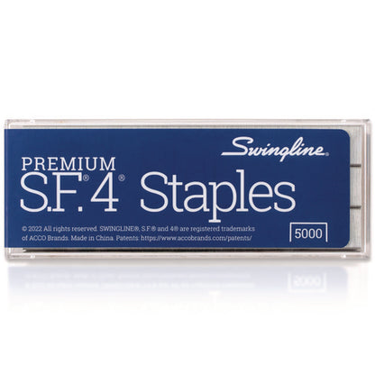S.f. 4 Premium Staples, 0.25" Leg, 0.5" Crown, Steel, 5,000/box