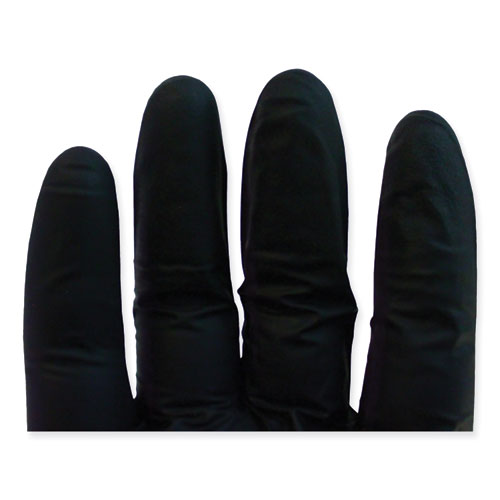 Proguard Powder Free Nitrile Gloves, Powder-free, Large, 3.5 Mil Thick, 9.65" Long, Black, 100/box, 10 Boxes/carton