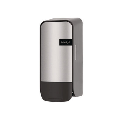 Wall Mounted Dispenser, 1,000 Ml, 5 X 5 X 11, Black/faux Stainless Steel, 12/carton