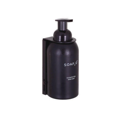 Eco Glass Bottle Soap Dispenser, 350 Ml, Black, 30/carton