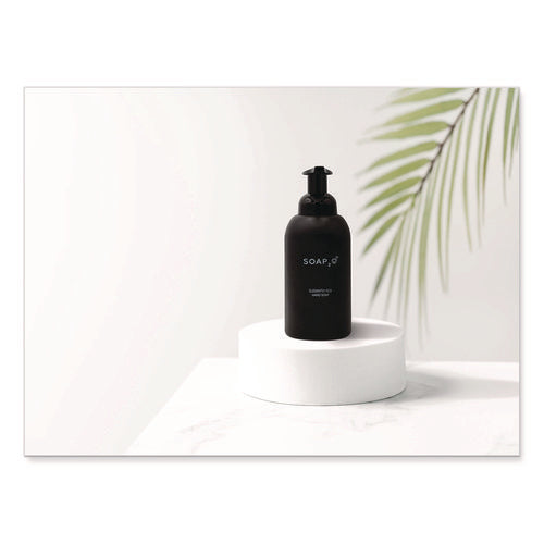 Eco Glass Bottle Soap Dispenser, 350 Ml, Black