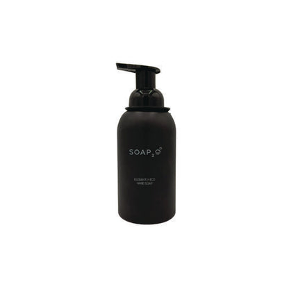 Eco Glass Bottle Soap Dispenser, 350 Ml, Black, 30/carton