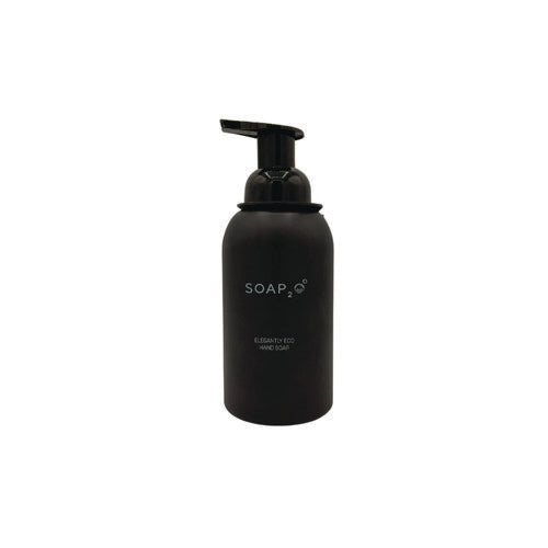Eco Glass Bottle Soap Dispenser, 350 Ml, Black, 30/carton