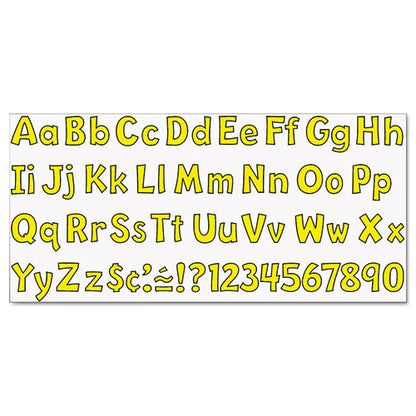 Ready Letters Playful Combo Set, 4" Tall, Yellow Characters, Black Background, 216/set