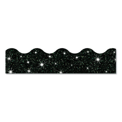 Sparkle Terrific Trimmers, Sparkles, 2.75" X 32 Ft, Black Sparkle, 12/set
