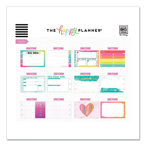 Productivity Multi Accessory Pack, (20) Double Sided Pre-punched Cards, (20) Half Sheet Stickers, (3) Sticky Note Pads