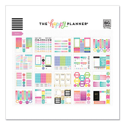 Productivity Multi Accessory Pack, (20) Double Sided Pre-punched Cards, (20) Half Sheet Stickers, (3) Sticky Note Pads