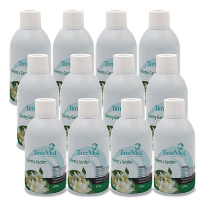 Premium Metered Air Freshener Refill, Country Garden, 7.1 Oz Aerosol Spray, 12/carton