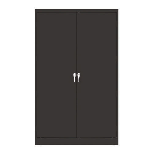 Jumbo Combination Steel Storage Cabinet, 48w X 24d X 78h, Black