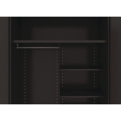 Jumbo Combination Steel Storage Cabinet, 48w X 24d X 78h, Black