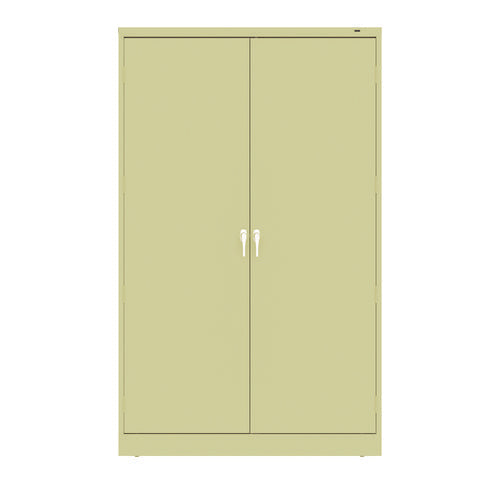Jumbo Combination Steel Storage Cabinet, 48w X 24d X 78h, Putty