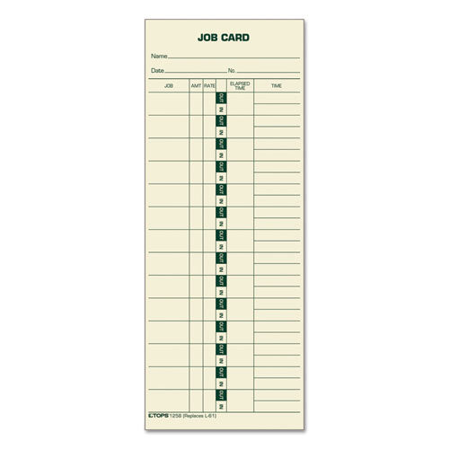 Manila Job Cards, Replacement For 15-800622/l-61, One Side, 3.5 X 9, 500/box