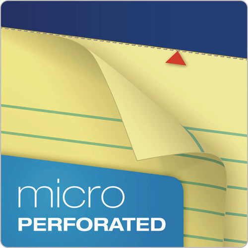 Perforated Writing Pads, Wide/legal Rule, (50) Canary-yellow 8.5 X 14 Sheets, Dozen