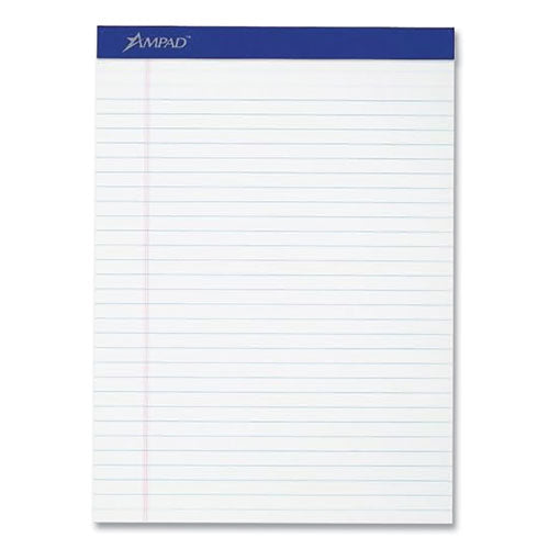 Perforated Writing Pads, Wide/legal Rule, (50) White 8.5 X 11.75 Sheets, Dozen
