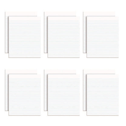 Glue Top Pads, Wide/legal Rule, 50 White 8.5 X 11 Sheets, Dozen