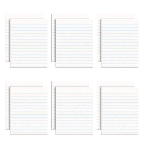 Glue Top Pads, Wide/legal Rule, 50 White 8.5 X 11 Sheets, Dozen