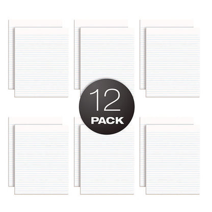 Glue Top Pads, Wide/legal Rule, 50 White 8.5 X 11 Sheets, Dozen