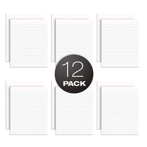 Glue Top Pads, Wide/legal Rule, 50 White 8.5 X 11 Sheets, Dozen